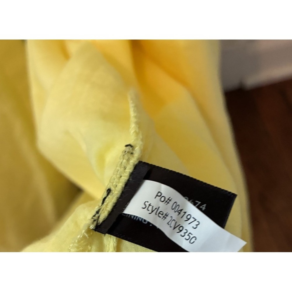 Boston Proper Sleeveless Linen Maxi Shirt Dress Medium Butter Yellow New W/O Tag - Picture 8 of 10
